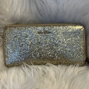 Kate Spade Gold Glitter Wallet